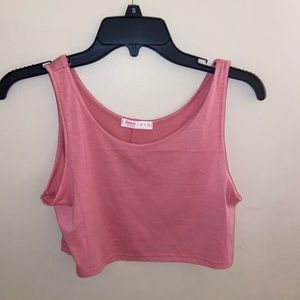 pink crop top